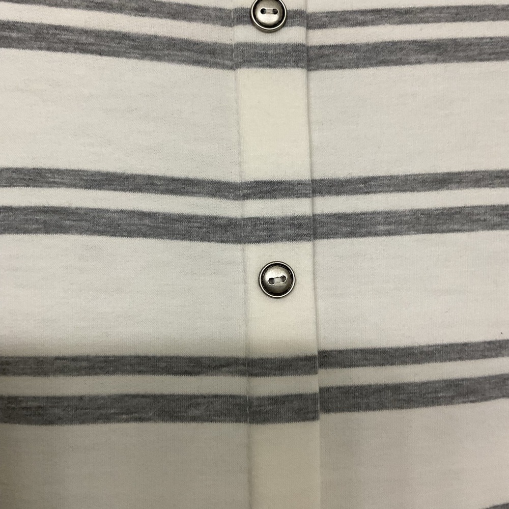 Pink Clover White and Gray Striped Top - Picture 7 of 9
